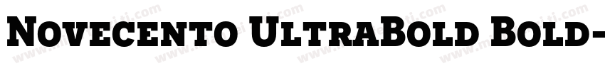 Novecento UltraBold Bold字体转换